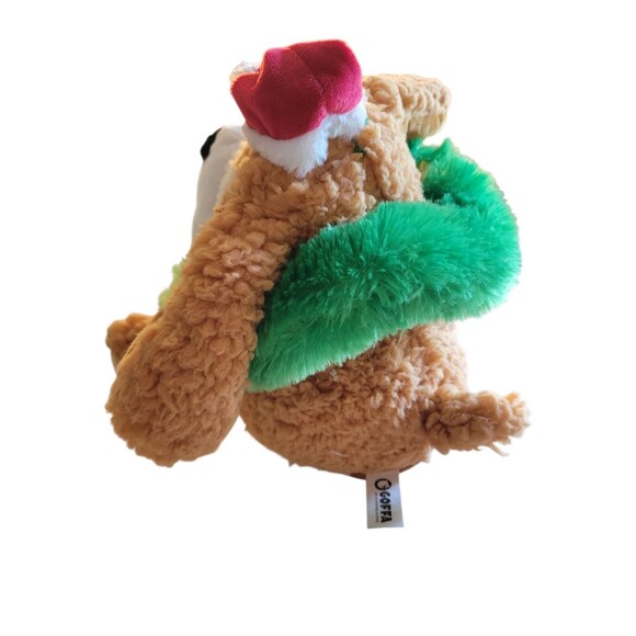 Goffa Plush Animated Puppy Dog Christmas Wiggles Light Up Wreath 10" - Picture 8 of 10